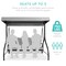Best Choice Products 3-Seat Outdoor Converting Canopy Swing Glider Patio Hammock w/ Removable Cushions